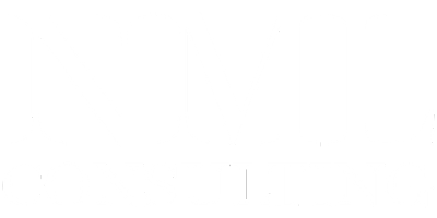 Monogram logo NML Consulting in white.